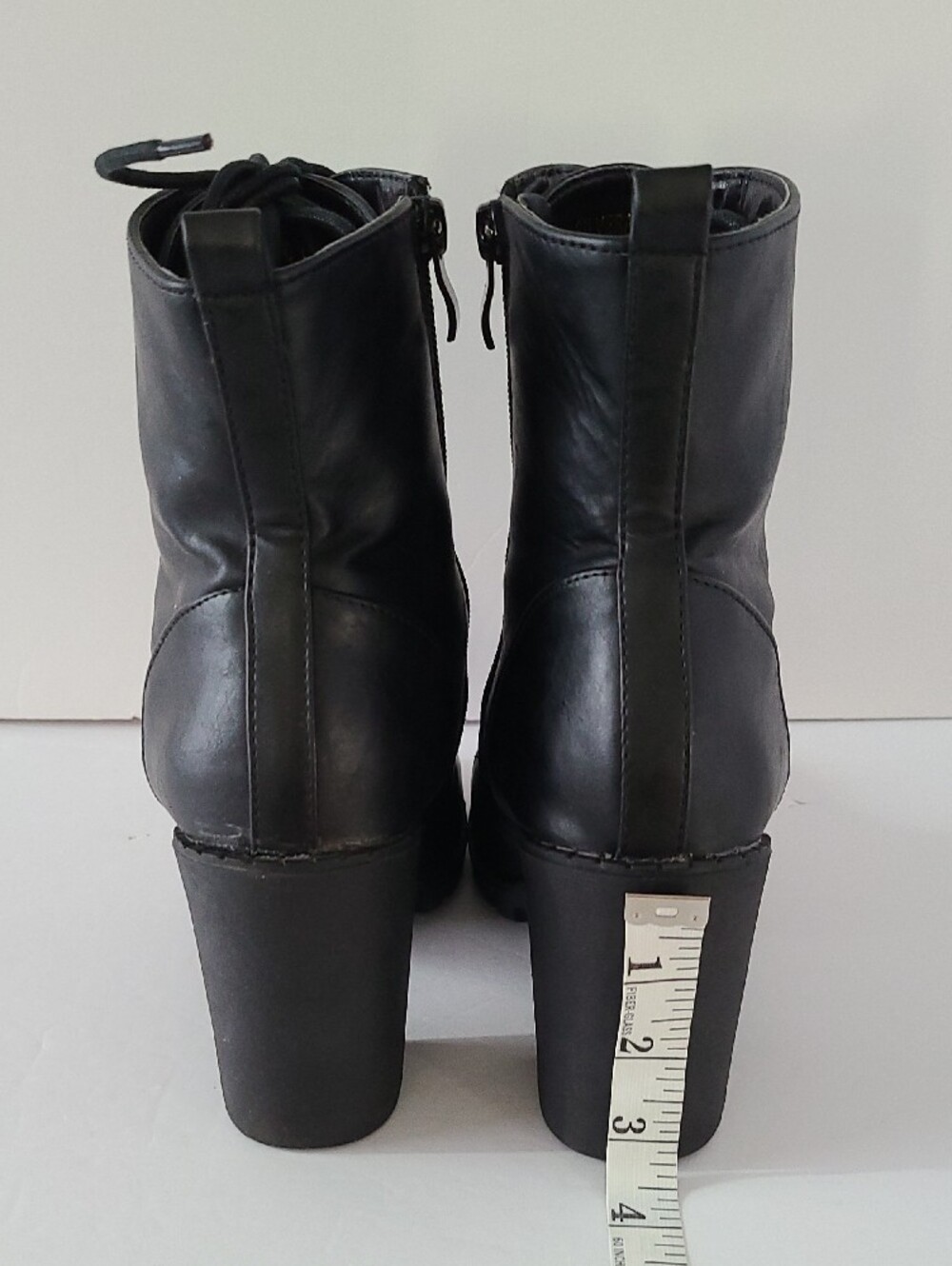 Dream Pairs “Silverado”Chunky Heel Combat Ankle Boots–Lace‑Up + Side Zipper–SZ 8 - Picture 2 of 15